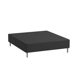 Boxlagen 80x200 cm - Bomuldssatin - sort - Luna Denmark