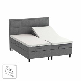 H-Splitlagen / 80 cm split - 180x200 cm - Bomuldssatin - Soft finish - hvid - ProSleep