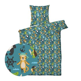 Baby sengetøj - Pirat Dyr - 70x100 cm