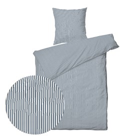 Sengetøj bomuld - 200x220 cm - Nano Krepp Blå - NATURE by Luna Denmark