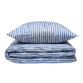 Sengesæt bomuldssatin - 140x200 cm - Saga Blue - ProSleep