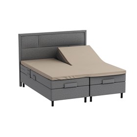 Splitlagen - U-Lagen 160x200 cm - Bomuldssatin - Sand - ProSleep