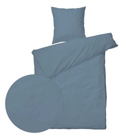 Nature - Stonewash sengetøj 140x220 cm - Blå