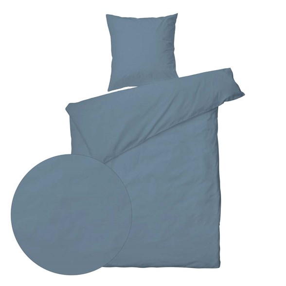 Nature - Stonewash sengetøj 140x200 cm - Blå
