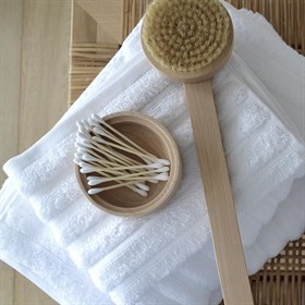 Bambus gæstehåndklæder - Zero Twist - hvid - 2 stk. - Prima