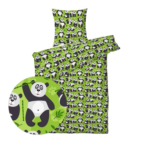 Junior sengetøj - Panda - 100x140 cm