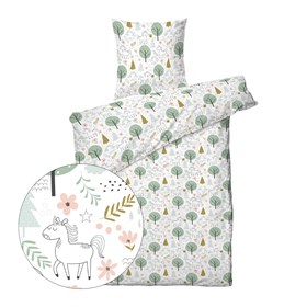 Baby sengetøj - Enhjørning Skov - 70x100 cm